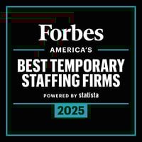 Forbes 2025 Best Temp Staffing Firms Square Logo