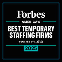 Forbes 2025 Best Temp Staffing Firms Square Logo